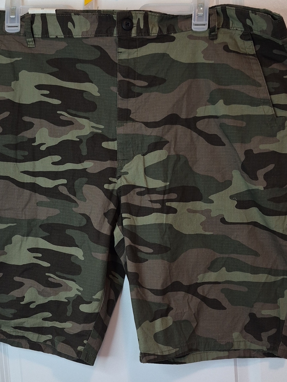 Dickies Men's Green and Brown Camo Ripstop Shorts